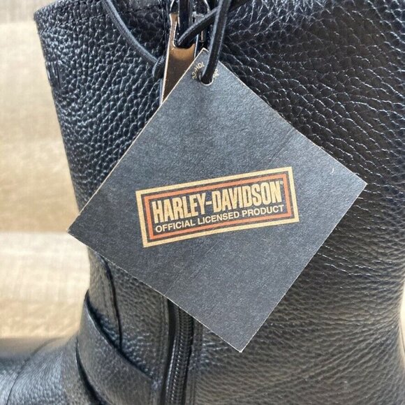 Harley Davidson Jerilyn Double Buckle Black Motorcycle Boots Women's Size 7M - Picture 12 of 12